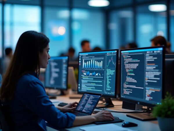 Software developers at Hitzsoft creating custom software solutions in Trichy”